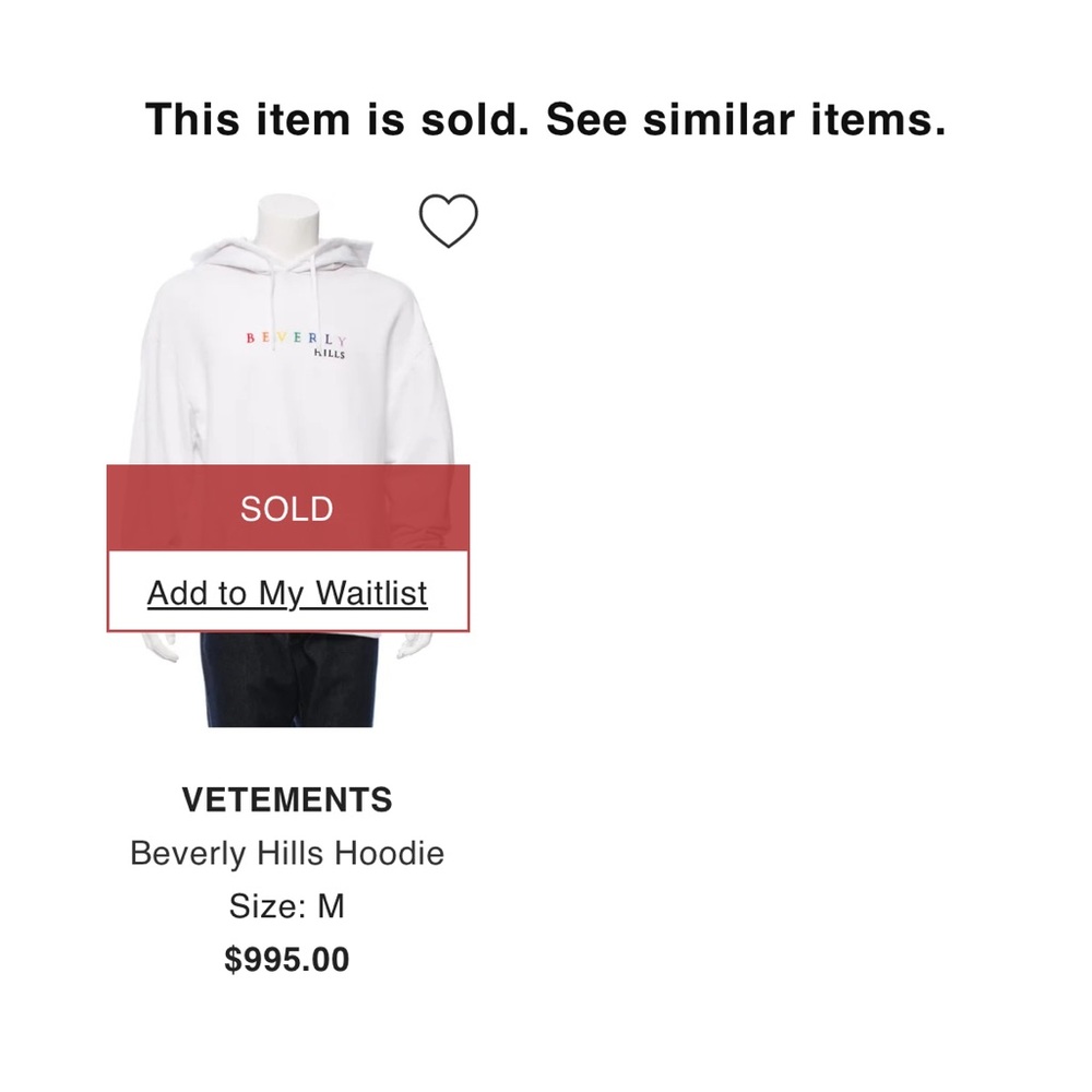 Vetements Beverly Hills Hoodie